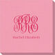 Script Monogram with Text Linen Like Napkins Image 2 of 2
